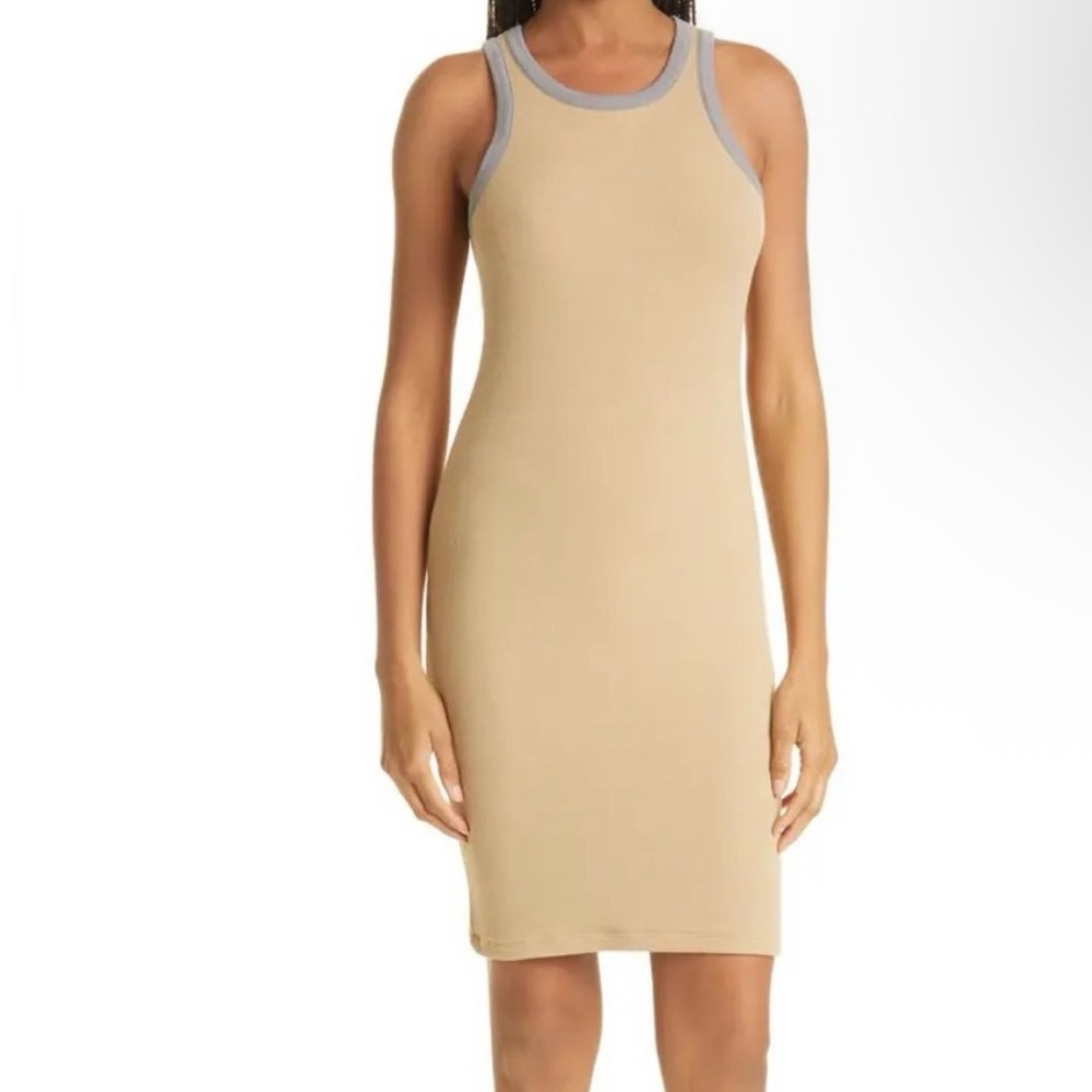 ATM Anthony Thomas Melillo Beige and Gray Tank Top